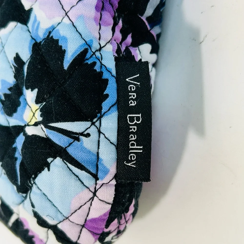 Vera Bradley Triple Zip Hipster Crossbody in Plum Pansies - Picture 7 of 12